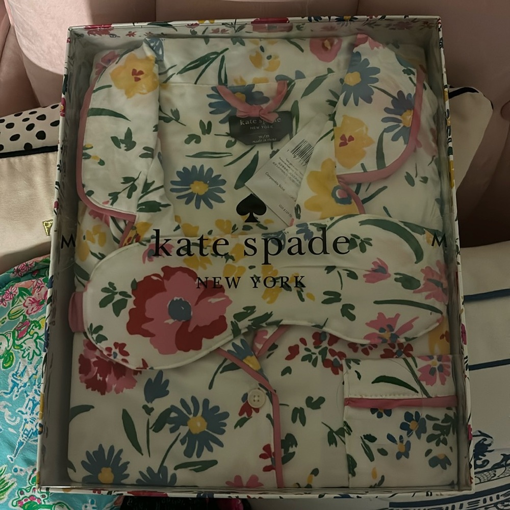kate spade floral pj set NIB